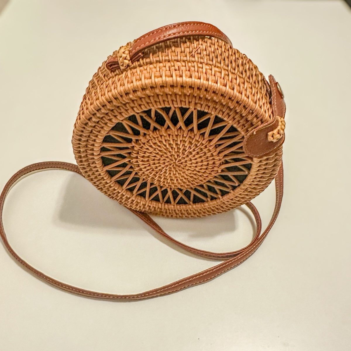 Handmade Boho Rattan Wicker Woven Purse