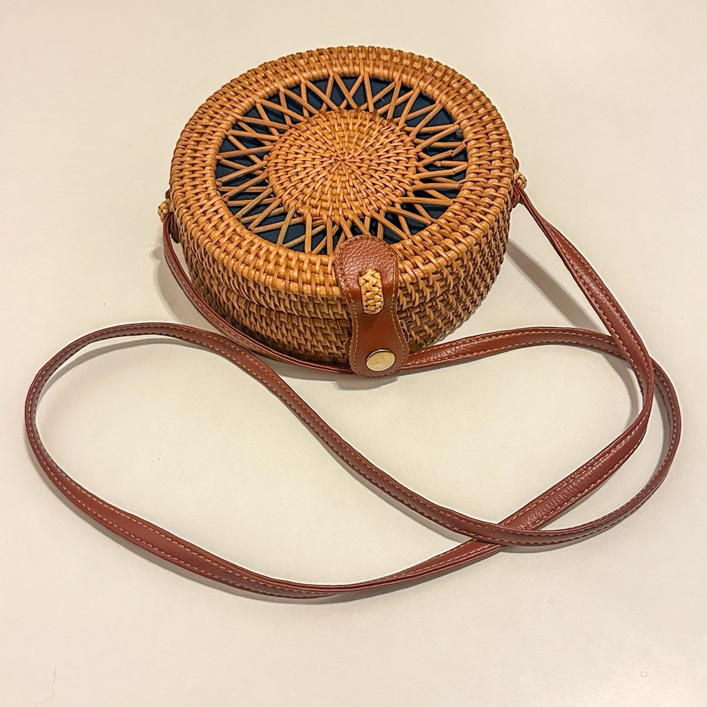 Handmade Boho Rattan Wicker Woven Purse