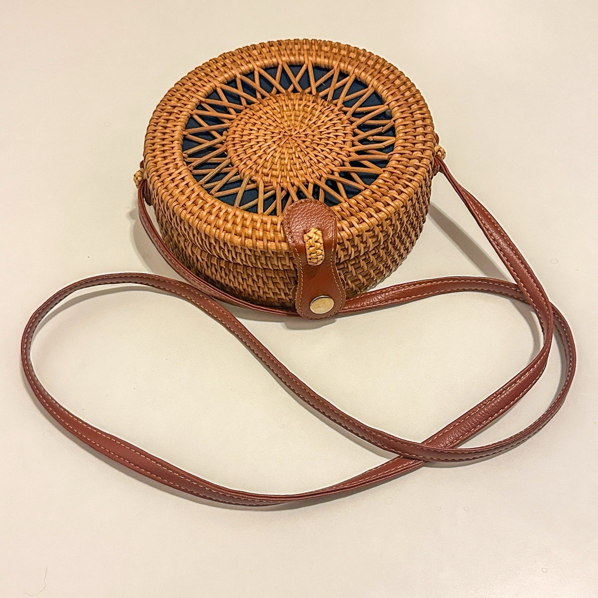 Handmade Boho Rattan Wicker Woven Purse