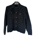 Vintage Mili Designs Black Rhinestone Denim Jacket Women’s Large Y2K Western