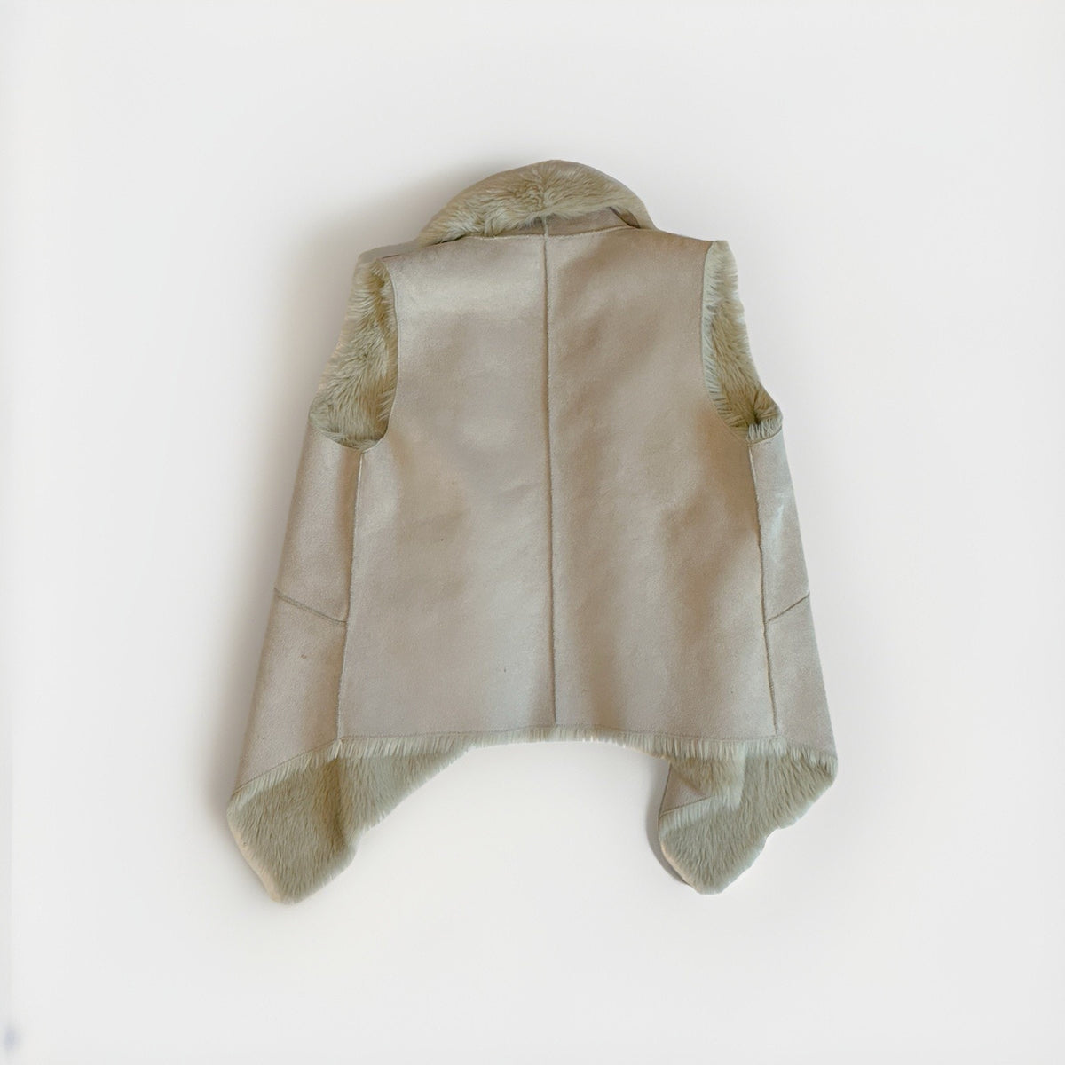 Ann Taylor Loft Faux Suede and Fur Vest