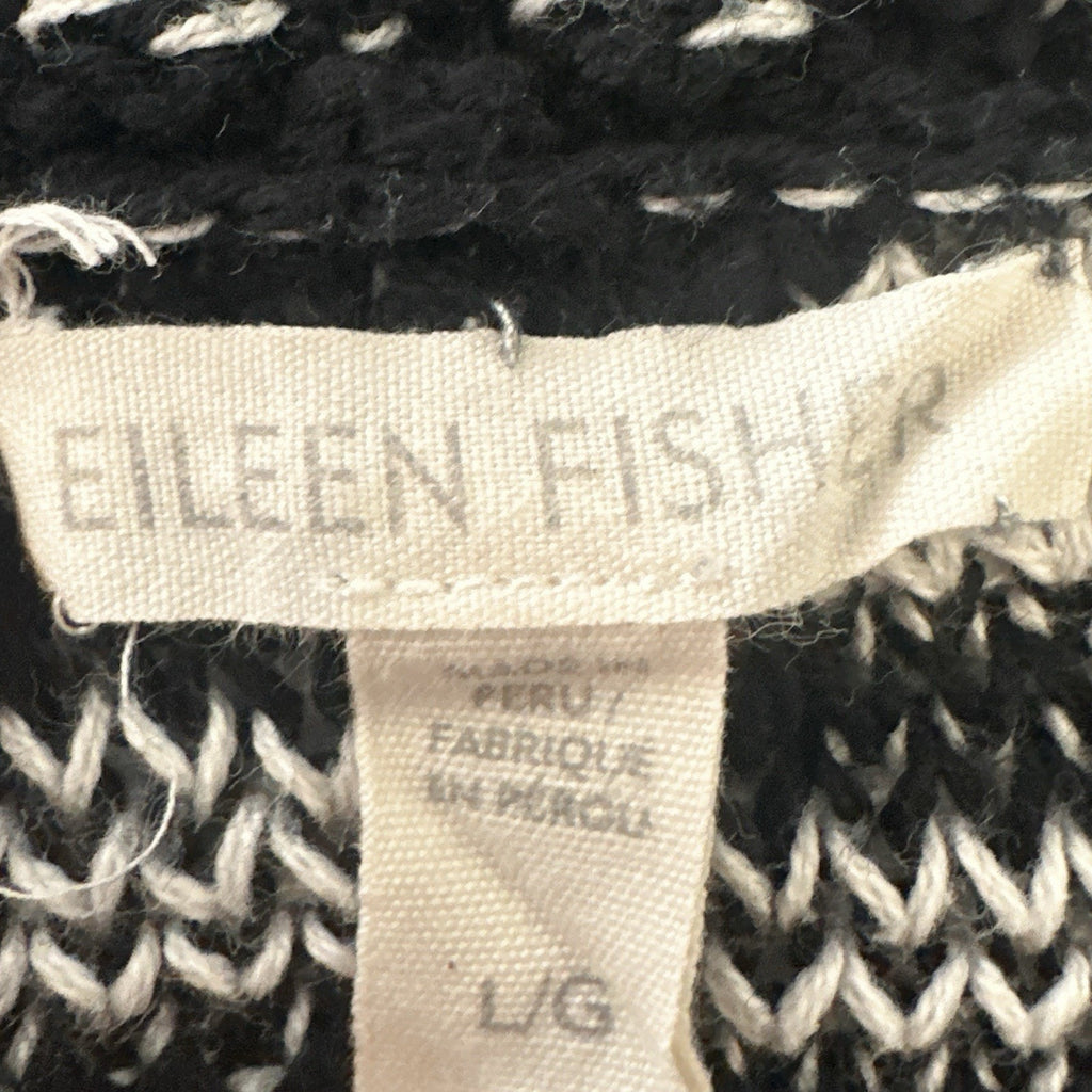 Eileen Fisher 100% Organic Light Cotton Sweater Women’s Large Fisherman, Coastal