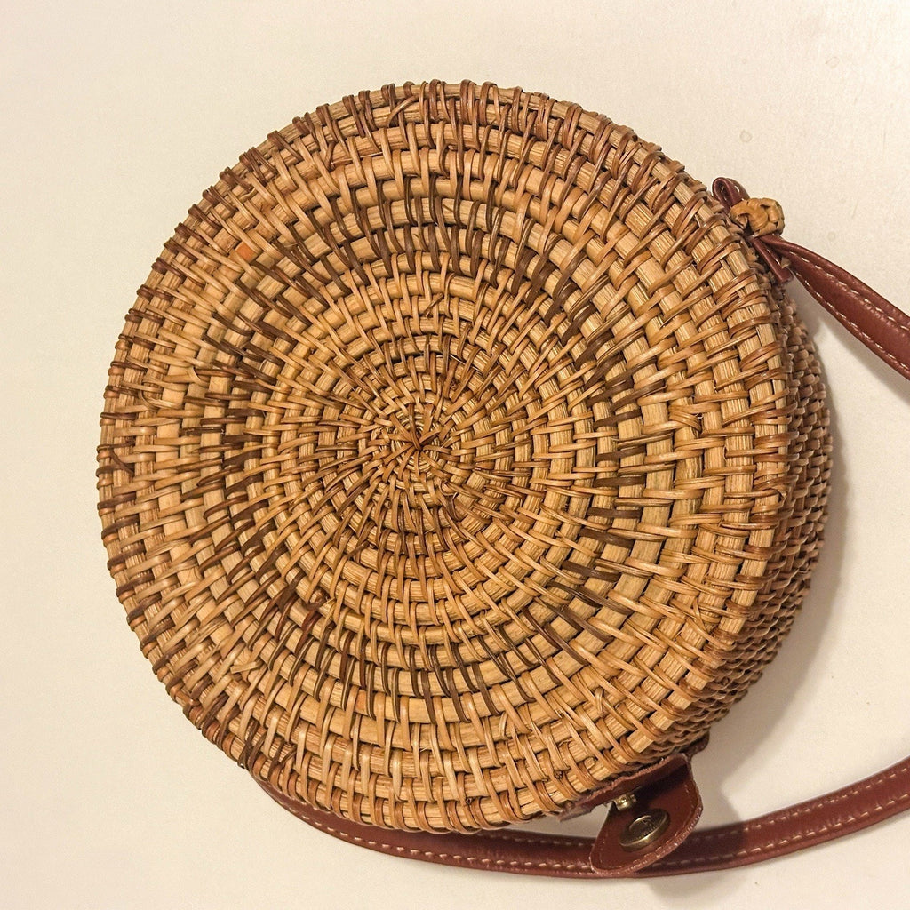 Handmade Boho Rattan Wicker Woven Purse