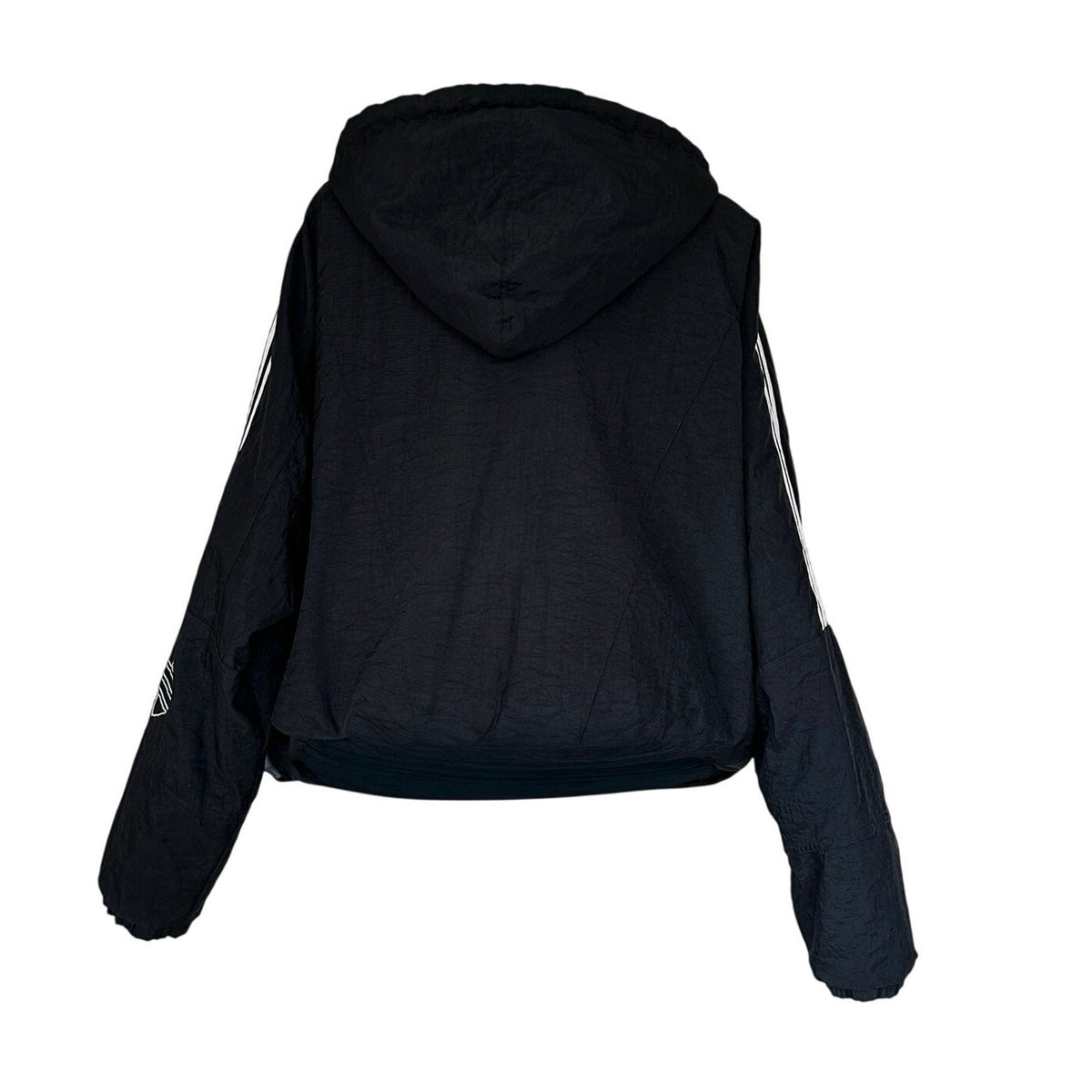 Vintage Adidas Men’s Large Black Puffer Jacket Trefoil Hooded 90s